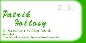 patrik hollosy business card