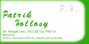 patrik hollosy business card